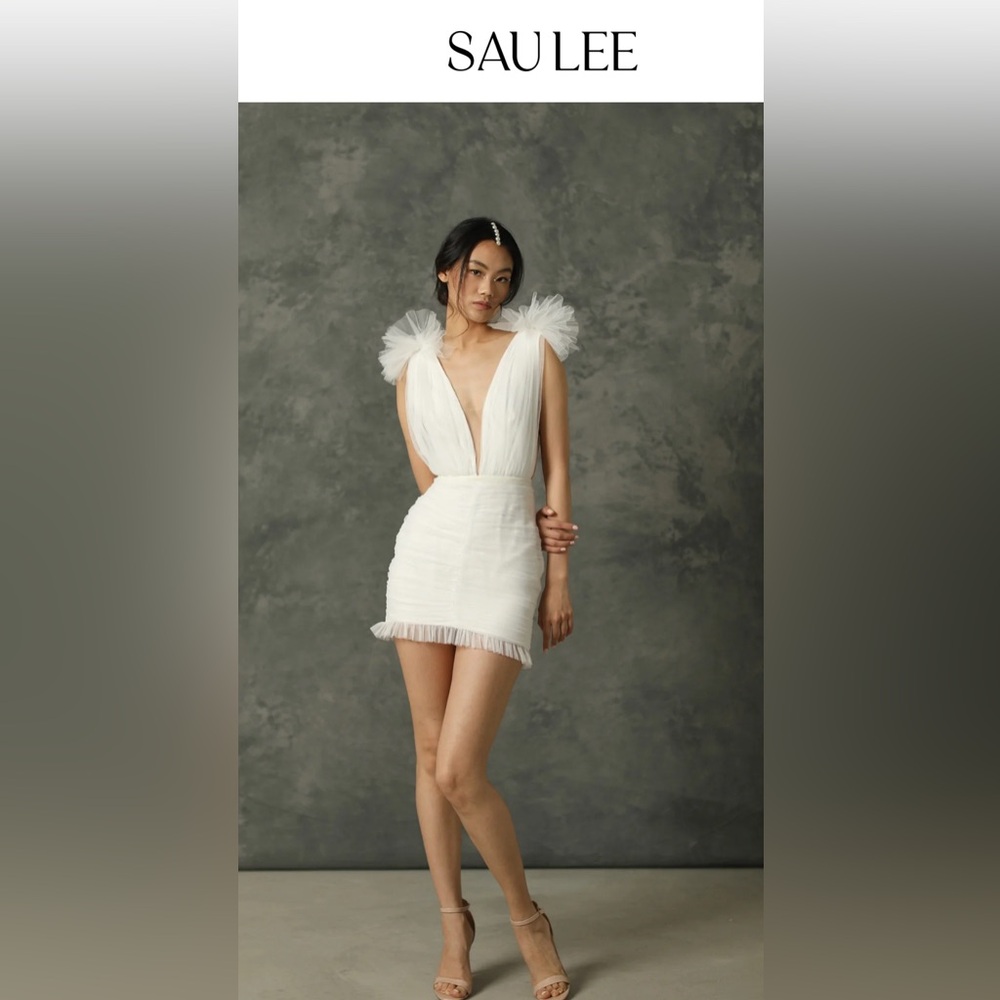 SAU LEE Harlie Dress in Ivory - Picture 2 of 13